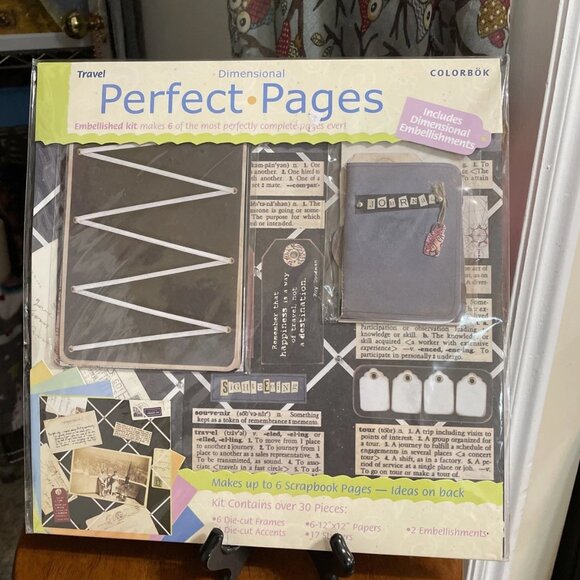 Colorbok Perfect Pages Travel Dimensional Scrapbook Kit - 30 Pieces - NIP - Picture 1 of 4